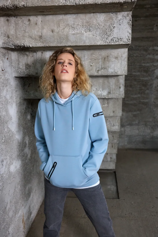 Ladies' Interlock Hooded Sweater