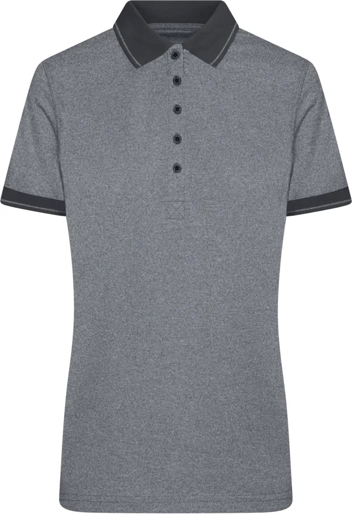 Damen Jersey Melange Polo
