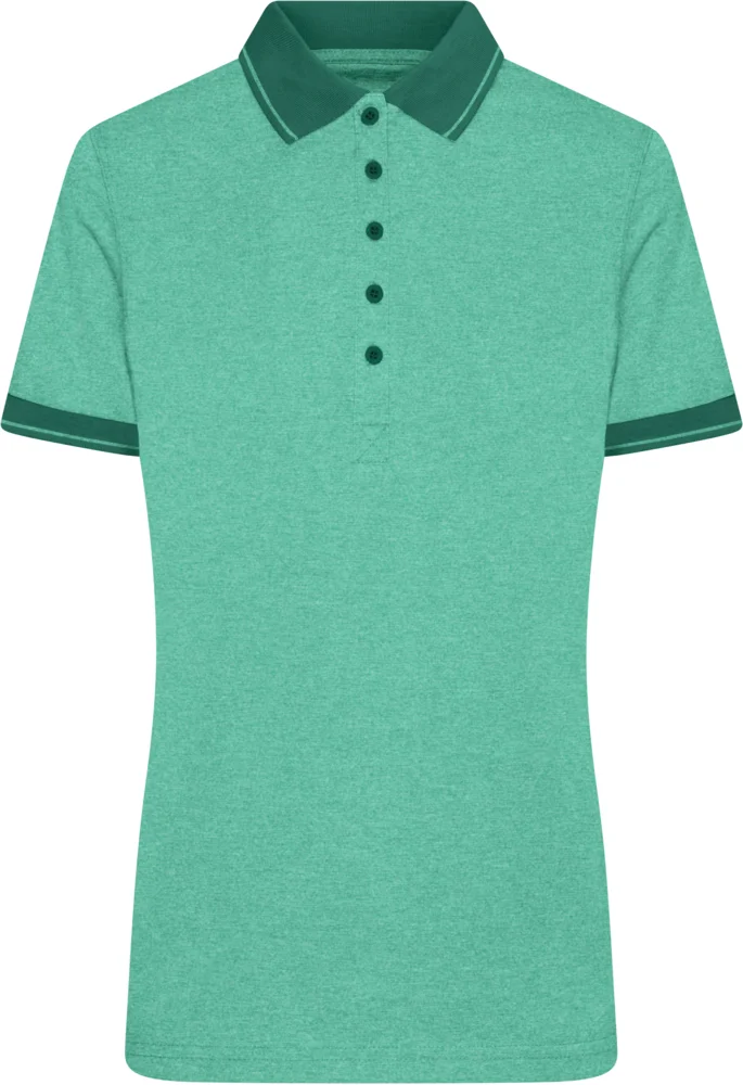 Damen Jersey Melange Polo