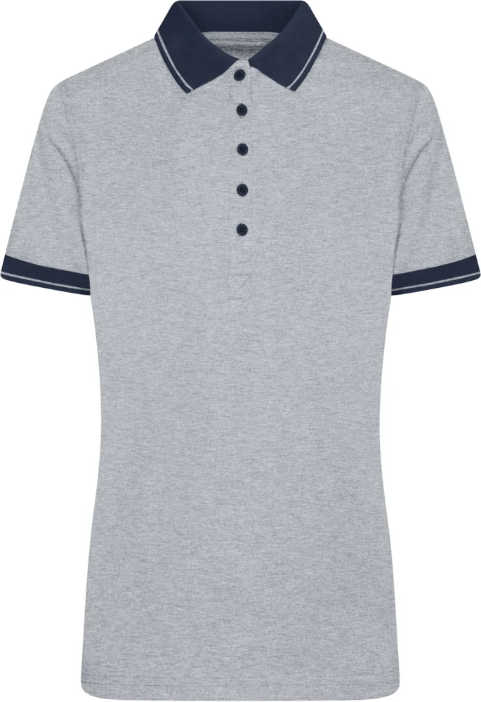 Damen Jersey Melange Polo