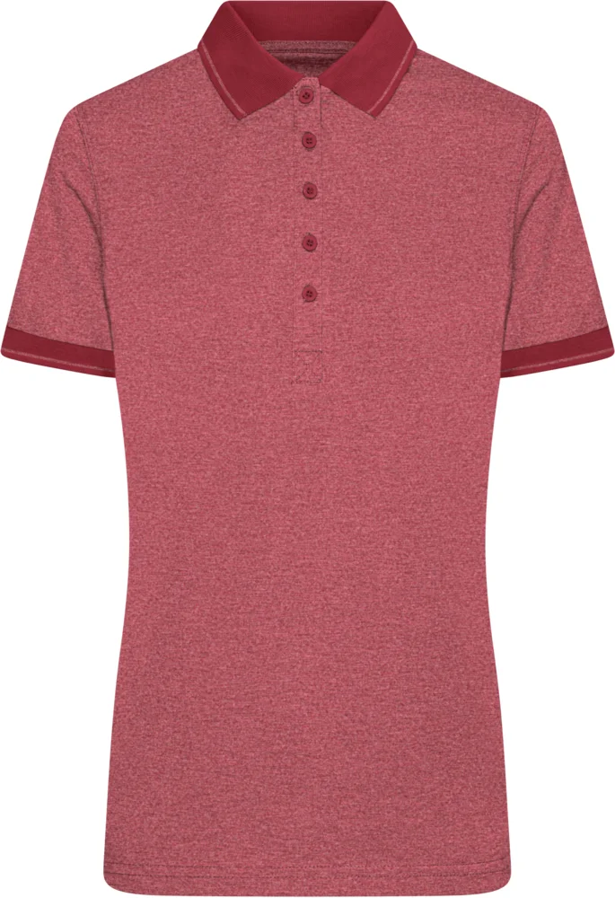 Damen Jersey Melange Polo