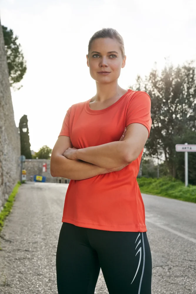 Damen Jersey Sport Shirt