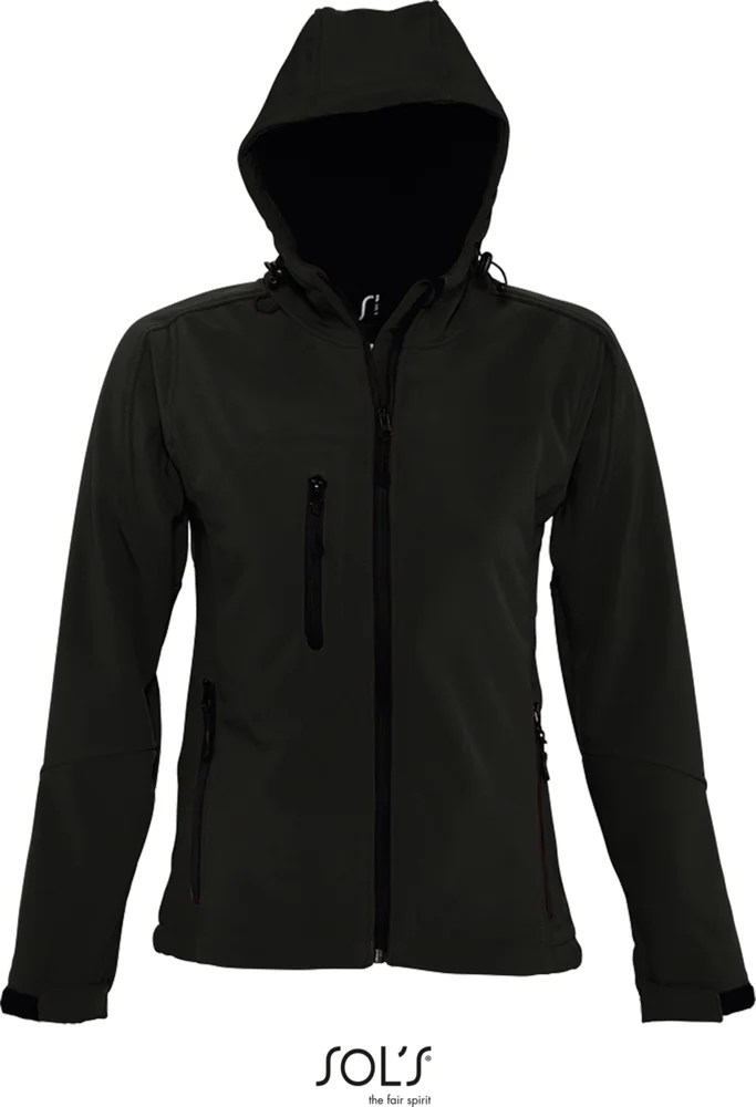 Damen Kapuzen 3-Lagen Softshell Jacke