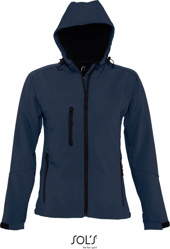 Damen Kapuzen 3-Lagen Softshell Jacke