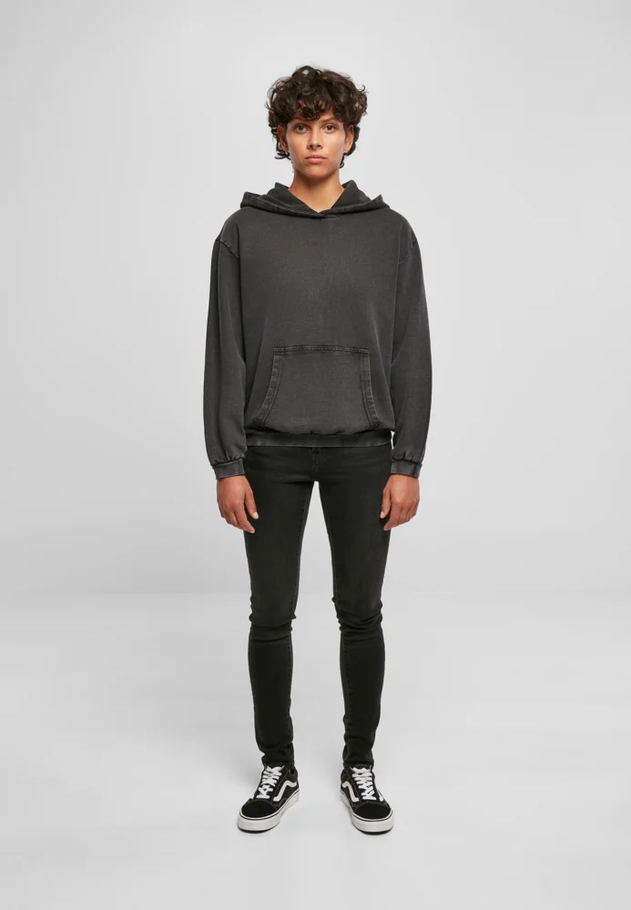 Damen Kapuzen Sweater "Acid Wash"