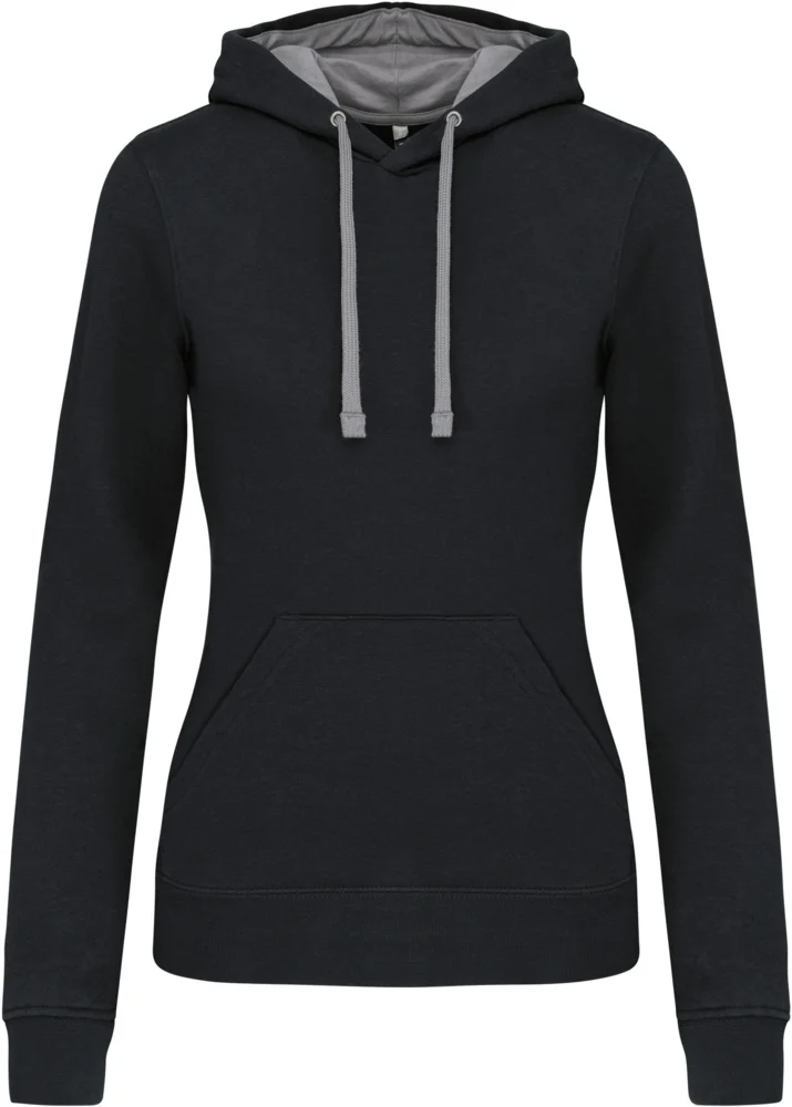 Damen Kontrast Kapuzen Sweater