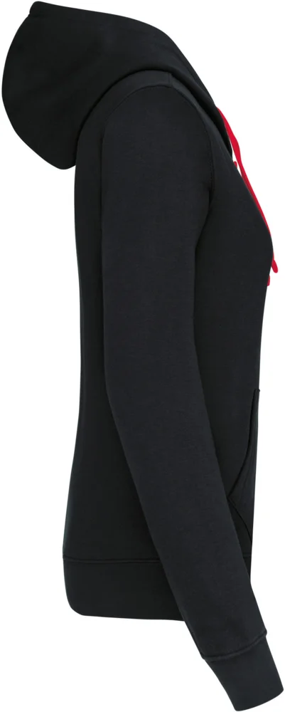 Damen Kontrast Kapuzen Sweater