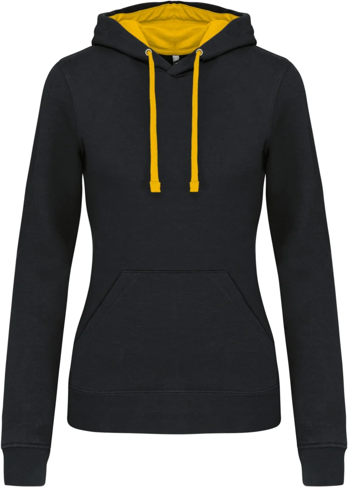 Damen Kontrast Kapuzen Sweater