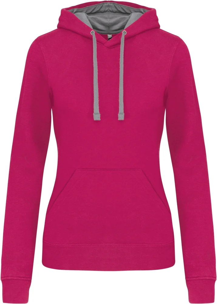Damen Kontrast Kapuzen Sweater