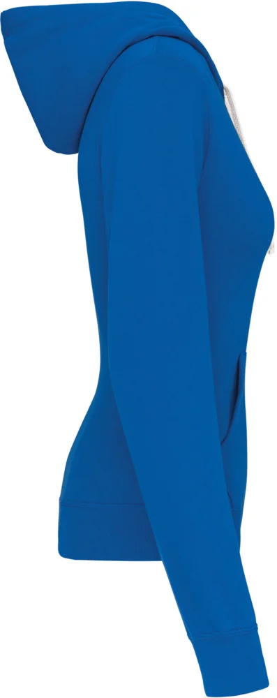 Damen Kontrast Kapuzen Sweater