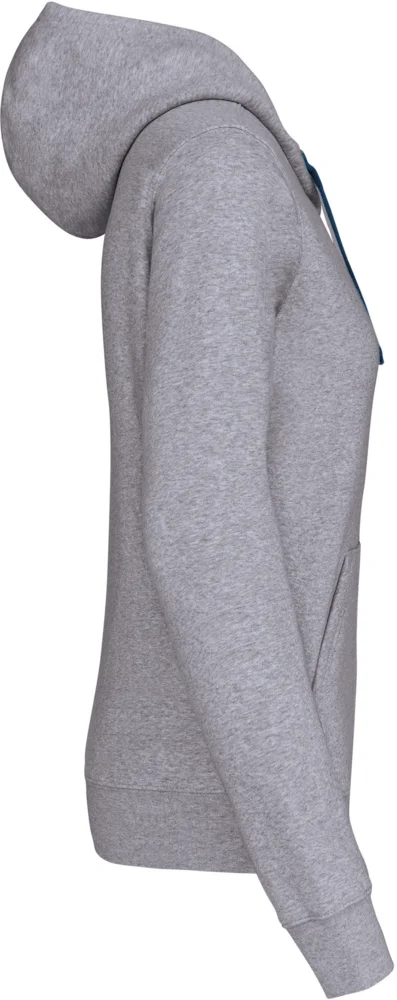 Damen Kontrast Kapuzen Sweater