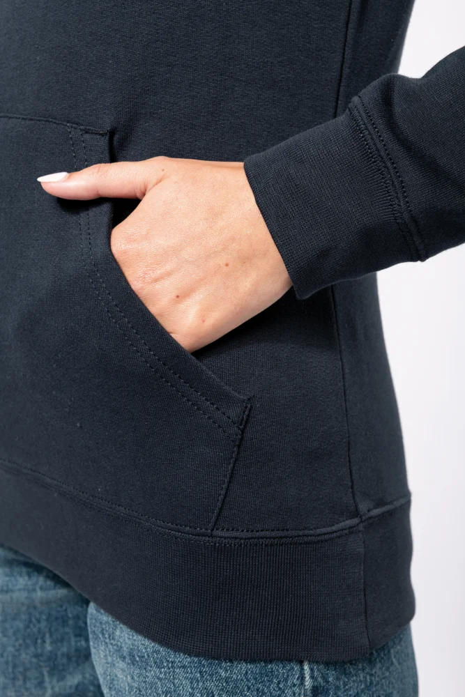 Damen Kontrast Kapuzen Sweater