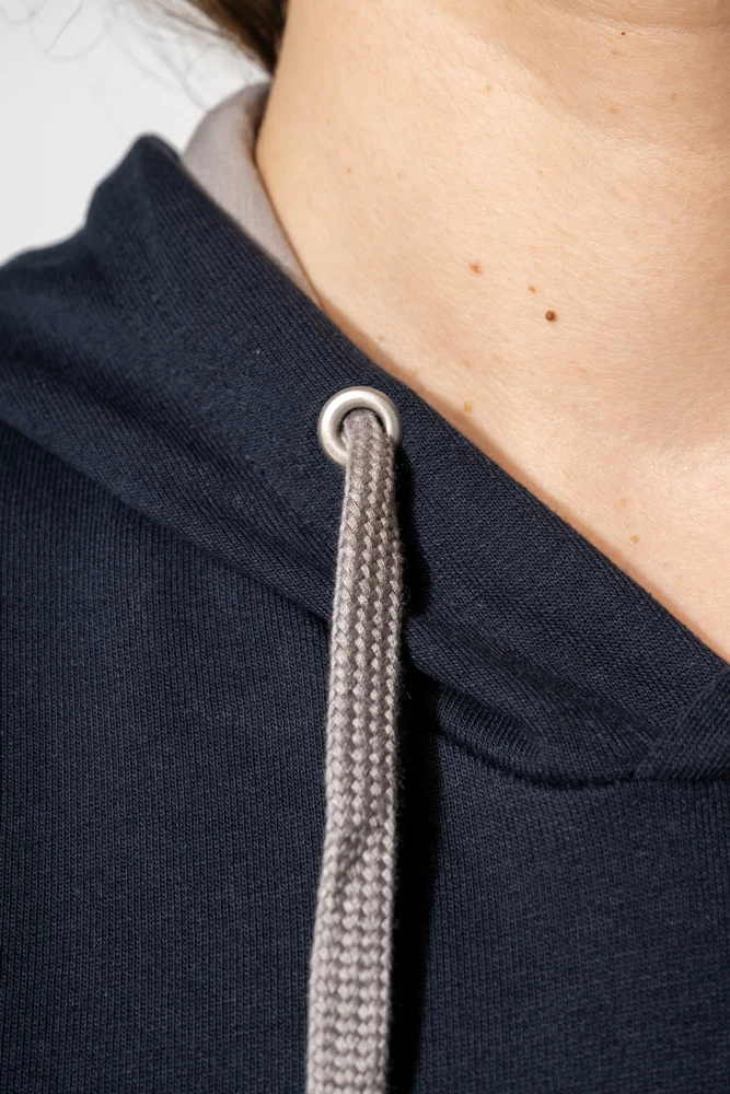 Damen Kontrast Kapuzen Sweater