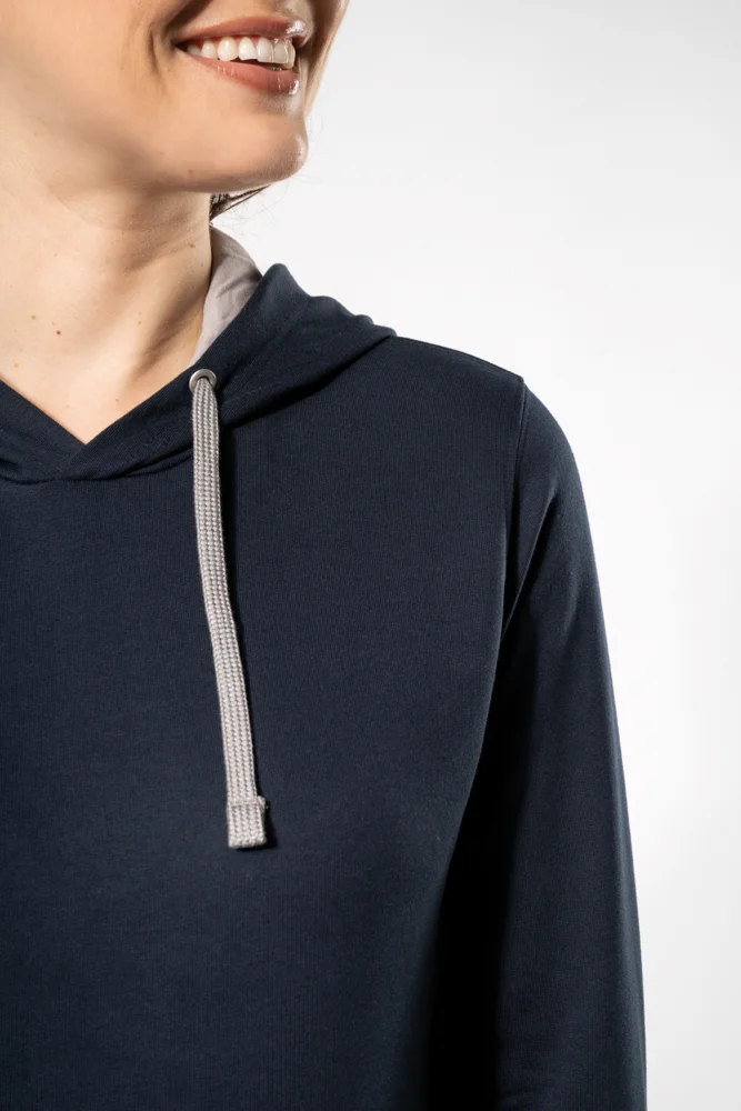 Damen Kontrast Kapuzen Sweater