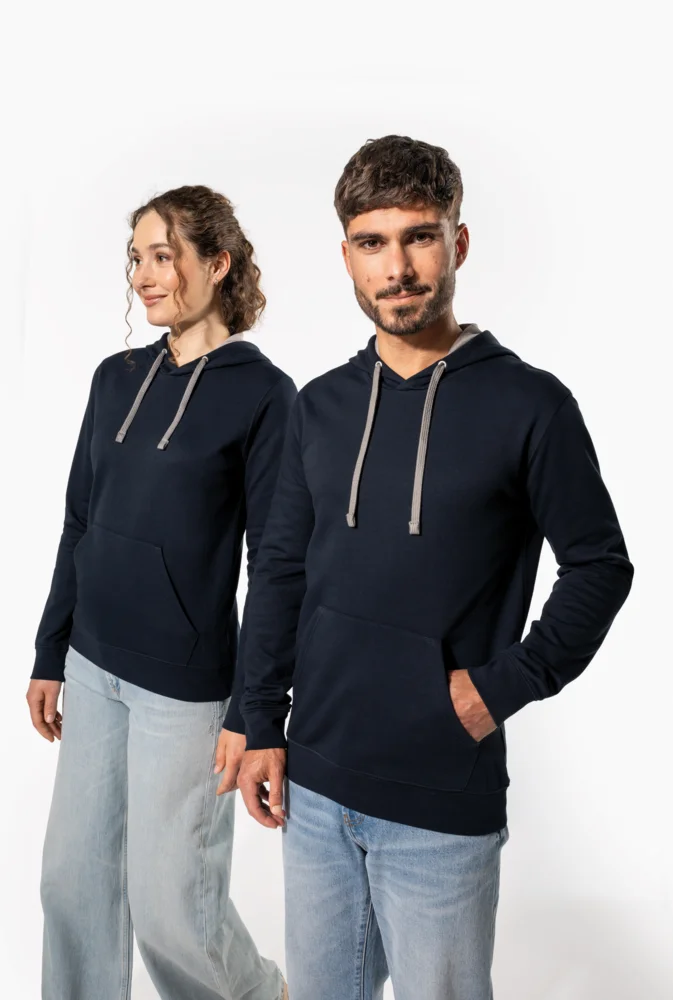 Damen Kontrast Kapuzen Sweater