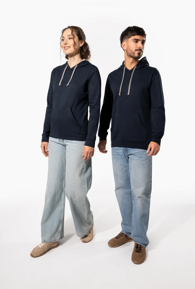 Damen Kontrast Kapuzen Sweater