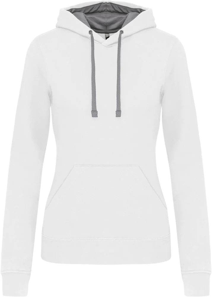 Damen Kontrast Kapuzen Sweater
