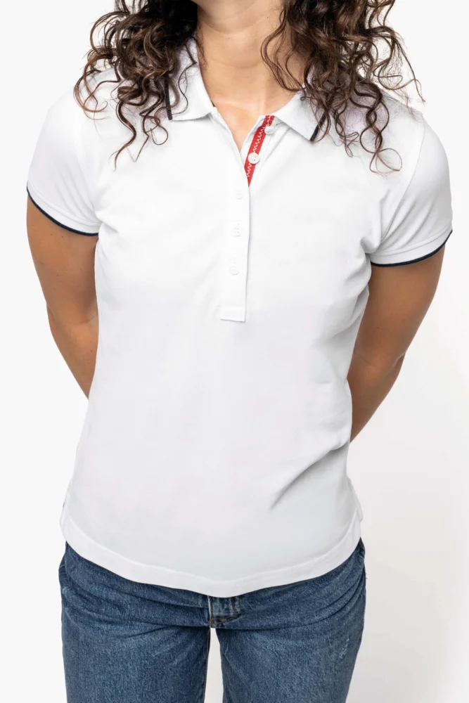 Damen Kontrast Piqué Polo