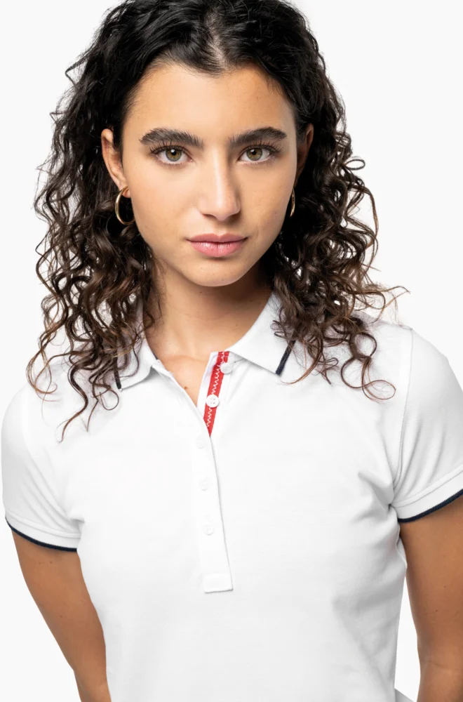 Damen Kontrast Piqué Polo