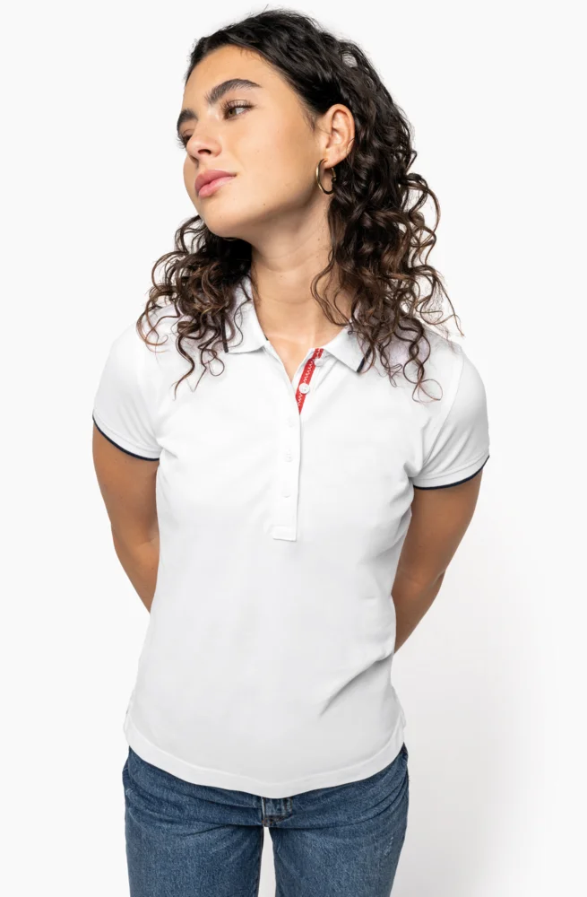 Damen Kontrast Piqué Polo