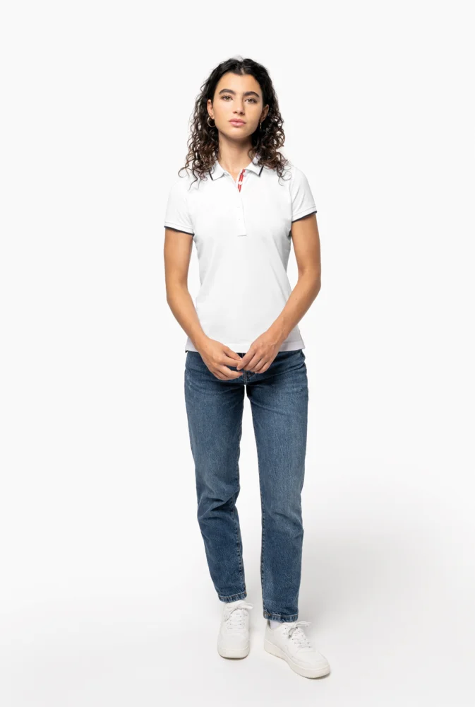 Damen Kontrast Piqué Polo