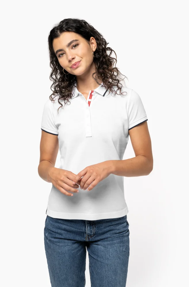 Damen Kontrast Piqué Polo