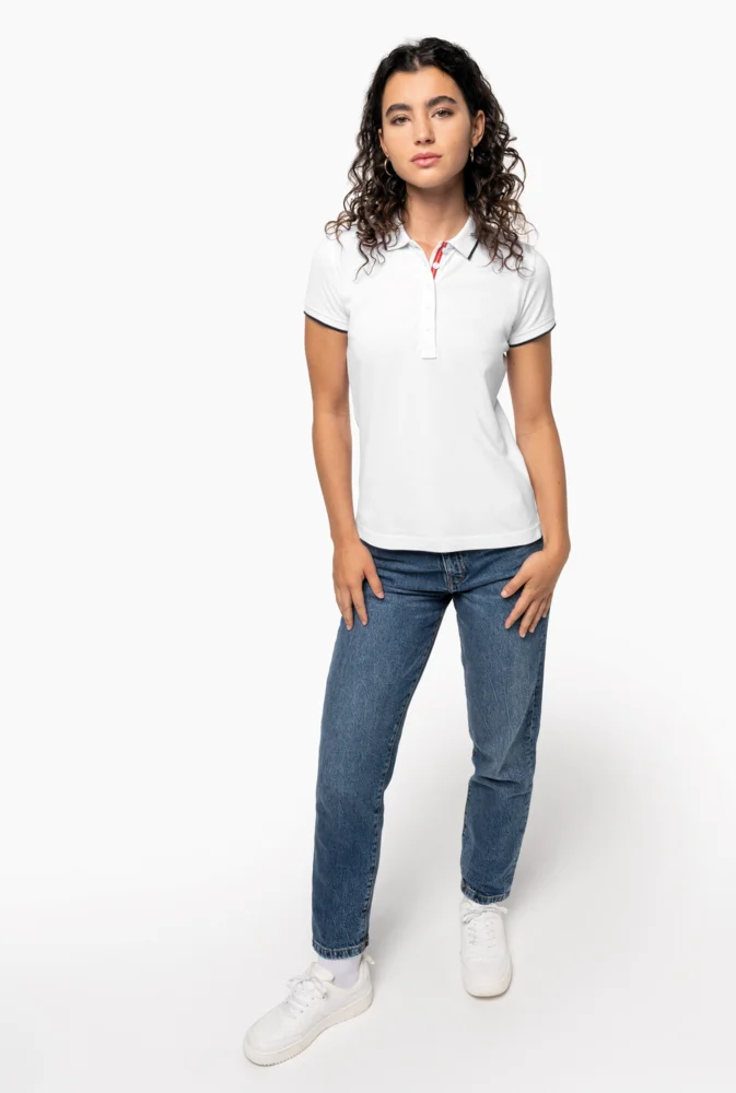 Damen Kontrast Piqué Polo