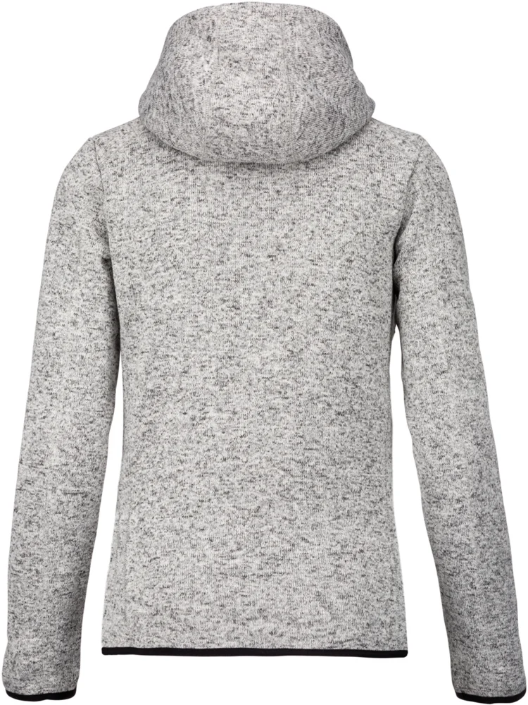 Ladies' Melange  Knitted Hooded Fleece Jacket