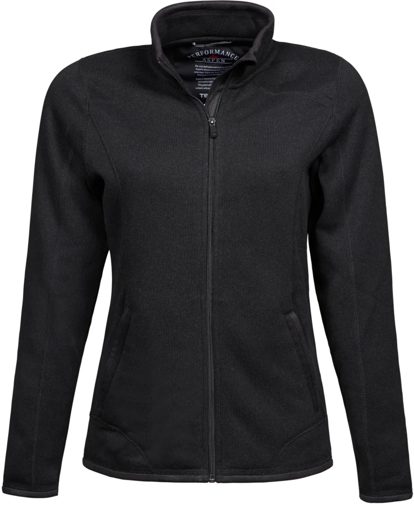 Ladies' Melange Knitted Fleece Jacket