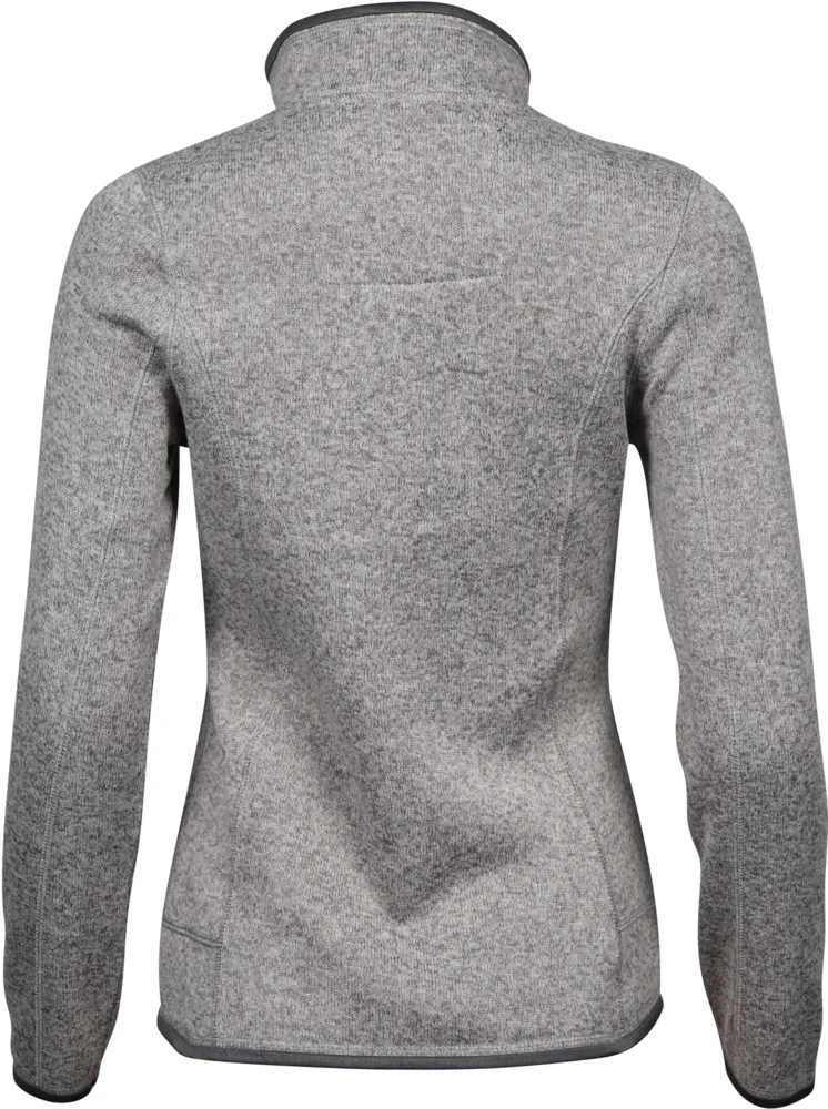Ladies' Melange Knitted Fleece Jacket