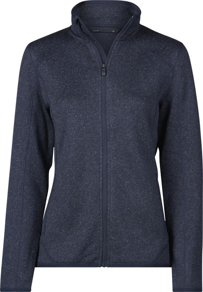 Ladies' Melange Knitted Fleece Jacket