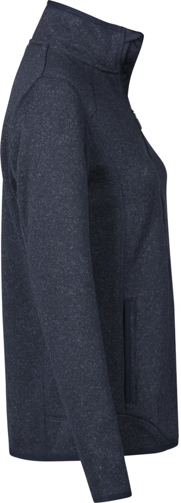 Ladies' Melange Knitted Fleece Jacket