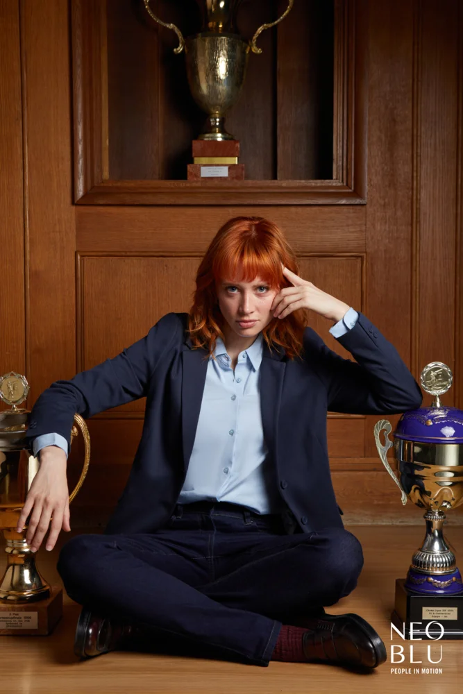 Damen Piqué Blazer