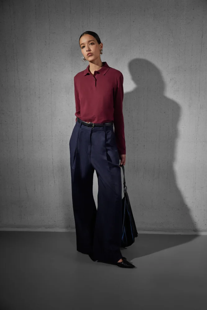 Damen Piqué Polo langarm