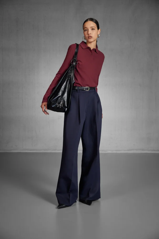 Damen Piqué Polo langarm