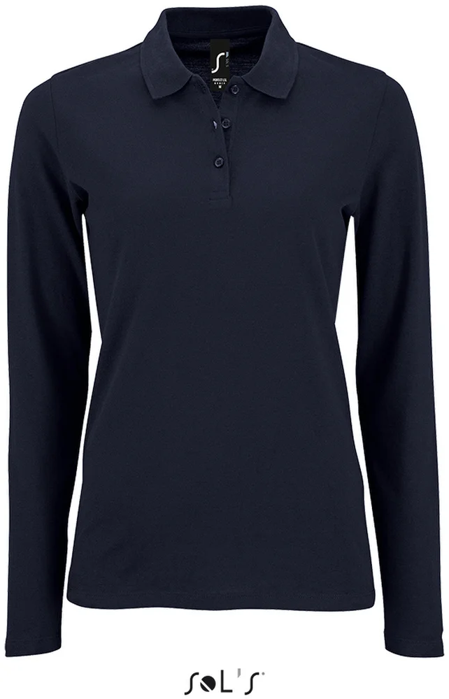 Damen Piqué Polo langarm