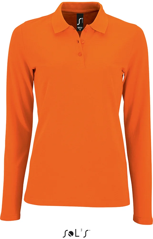 Damen Piqué Polo langarm