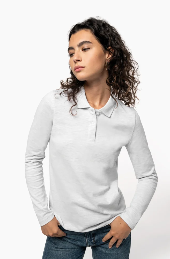 Ladies' Piqué Polo long-sleeve