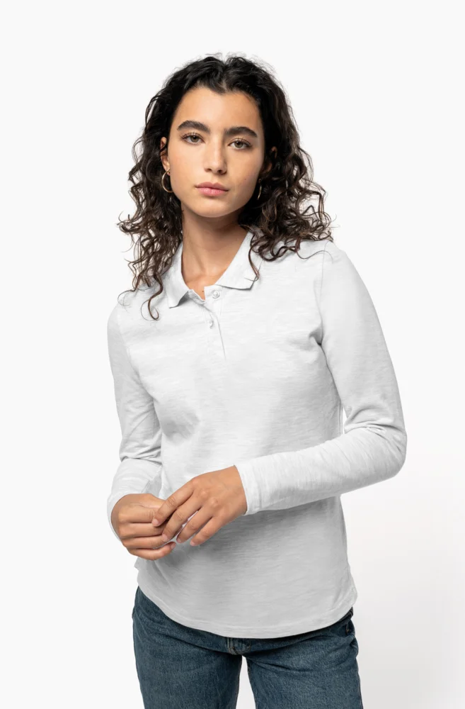 Ladies' Piqué Polo long-sleeve