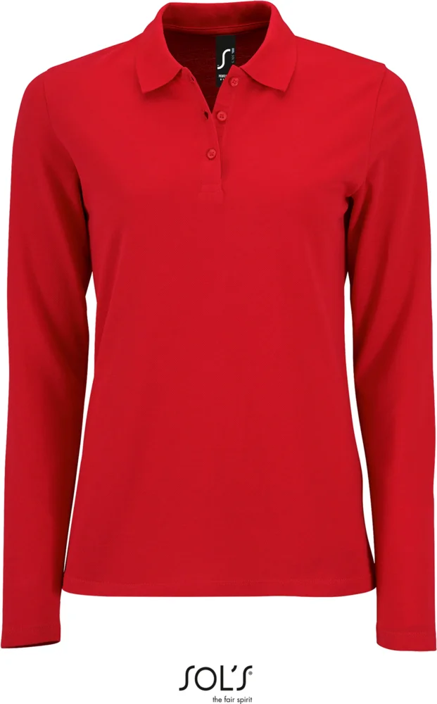 Damen Piqué Polo langarm