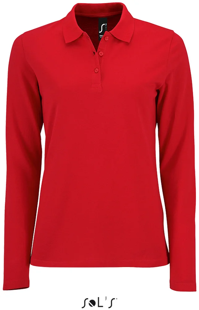 Damen Piqué Polo langarm