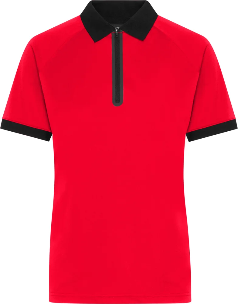 Damen Piqué Polo mit Zip