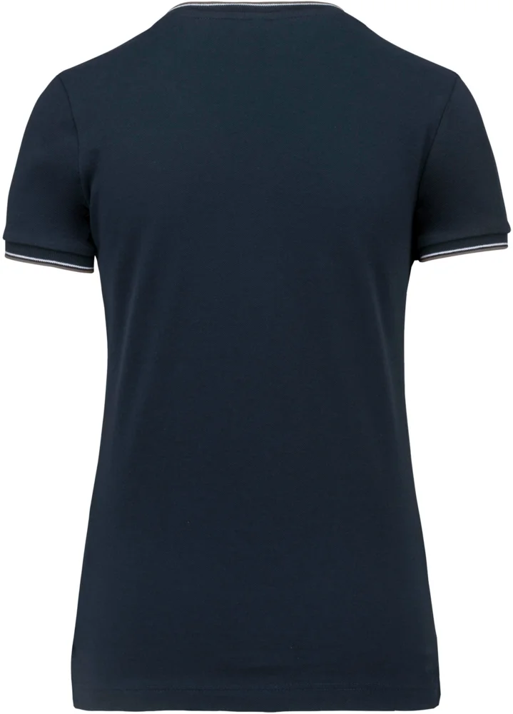 Damen Piqué V-Ausschnitt T-Shirt