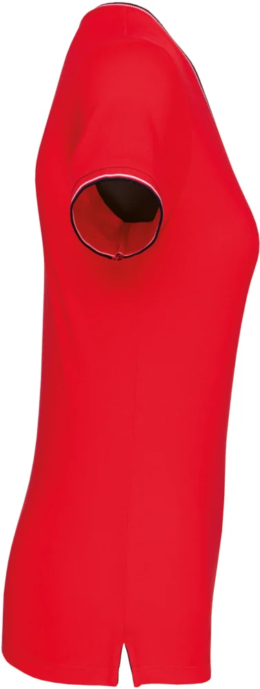 Damen Piqué V-Ausschnitt T-Shirt