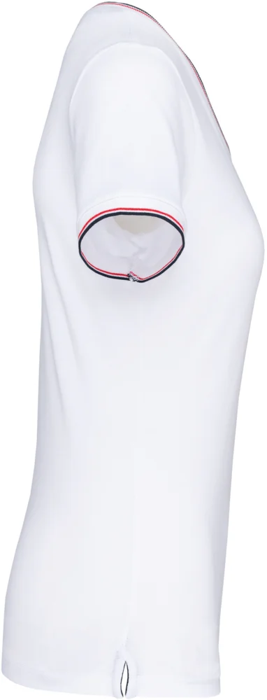 Damen Piqué V-Ausschnitt T-Shirt