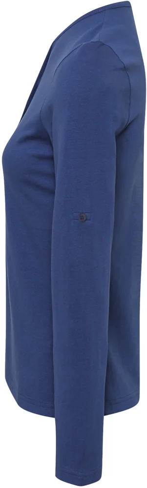 Damen Rollärmel T-Shirt langarm