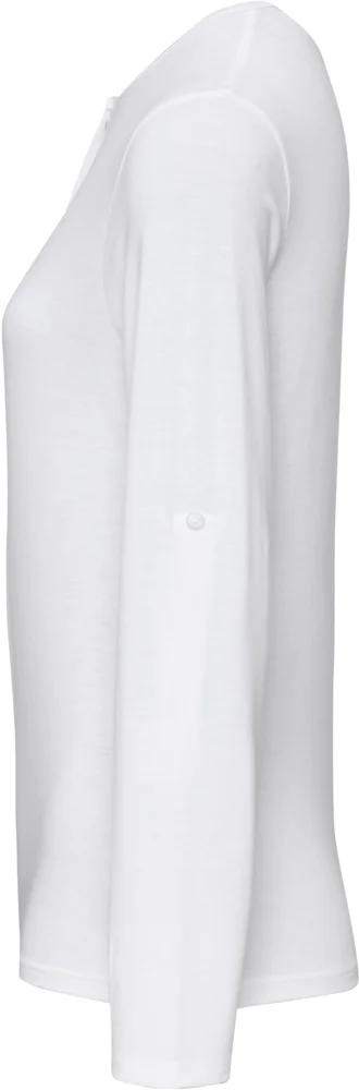 Damen Rollärmel T-Shirt langarm