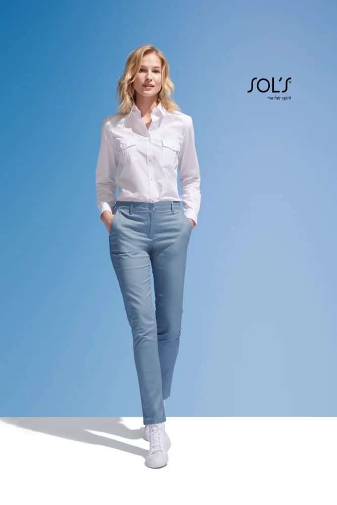 Damen Satin Stretch Hose