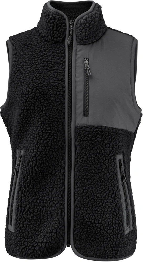 Ladies' Sherpa Fleece Vest "Two-Tone"
