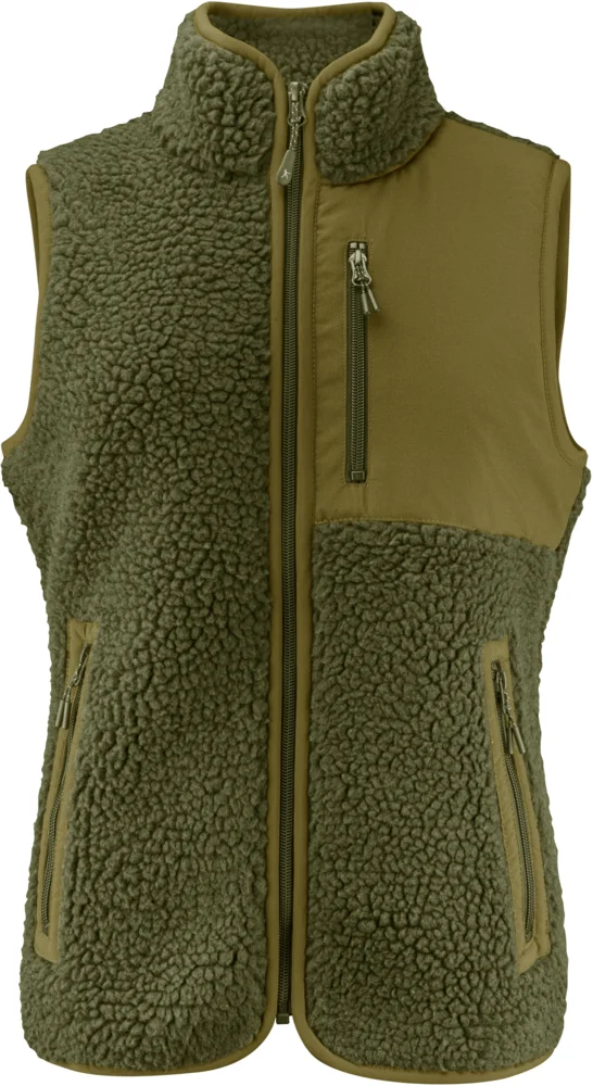 Ladies' Sherpa Fleece Vest "Two-Tone"